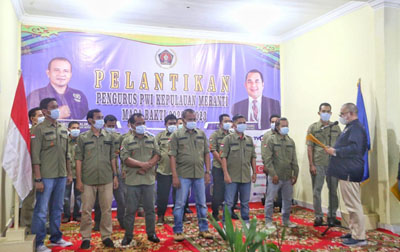 Terapkan Prokes Covid, Zulmansyah Lantik Pengurus PWI Kepulauan Meranti